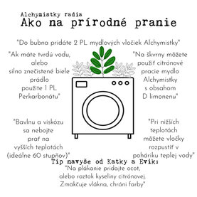 100% kokosové mydlo na pranie – pevné – citrón Alchymistky 120 g