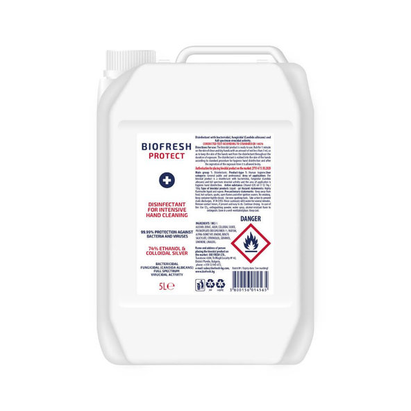 Biofresh čistiaci dezinfekčný antibakteriálny gél na ruky 74% etanol 5 l