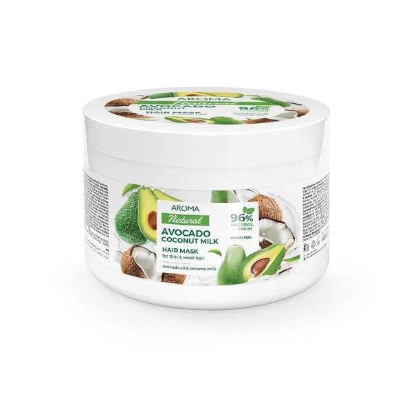 Maska na jemné a slabé vlasy Avocado & Coconut Milk Aroma 450 ml