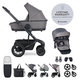 EASYWALKER Set XXL kočík kombinovaný Harvey⁵ Air Pebble Grey s príslušenstvom