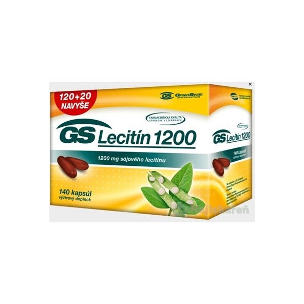 GS Lecitín 1200 želatínové kapsuly, 140ks
