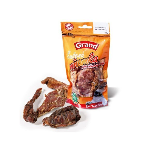 GRAND - pamlsky GRAND sušené kuracie maso 100g