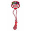 Pet Nova TPR ROPEDUMBBELL RED hračka pre psy kosť na lane červená 40cm