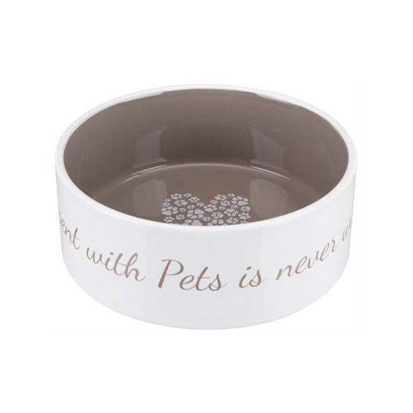 Trixie Pet's Home bowl, ceramic, 1.4 l/ř 20 cm, cream/taupe