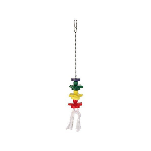 Trixie Toys on a chain, with rope, wood, coloured, 30 cm