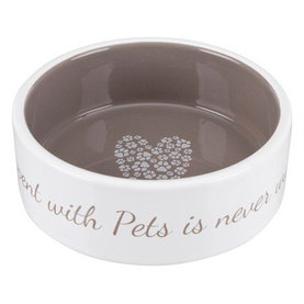 Trixie Pet's Home bowl, ceramic, 0.3 l/ř 12 cm, cream/taupe