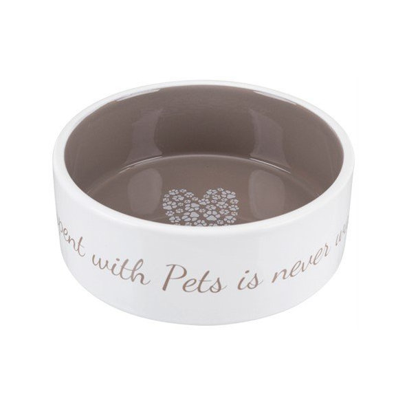 Trixie Pet's Home bowl, ceramic, 0.8 l/ř 16 cm, cream/taupe