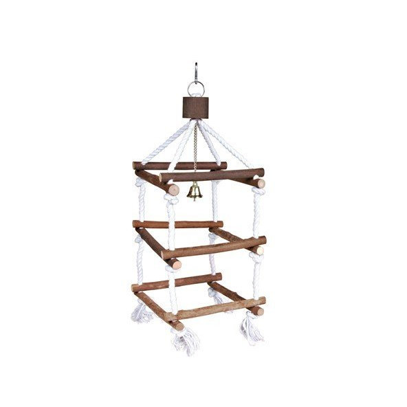 Trixie Rope ladder tower, bark wood, 51 cm