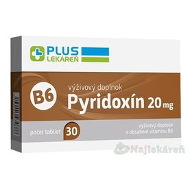 PLUS LEKÁREŇ Pyridoxín 20 mg (vitamín B6) 30ks