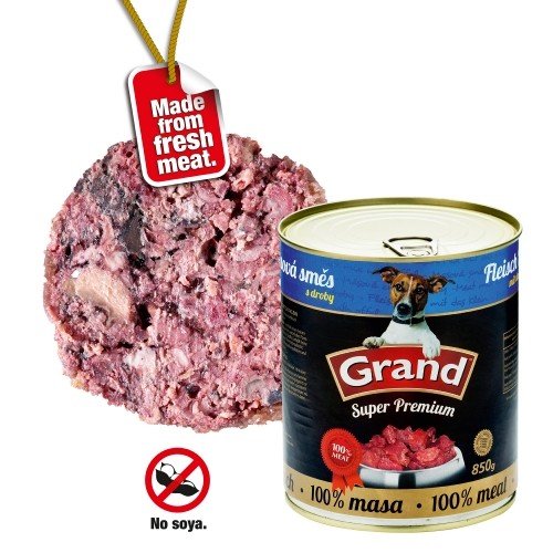 Obrázok GRAND konz.  Superpremium pes směs droby 850g