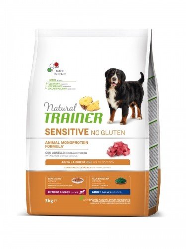 Obrázok Natural Trainer Sens No Glut Ad M/M Jahňacie 3kg 1×3 kg