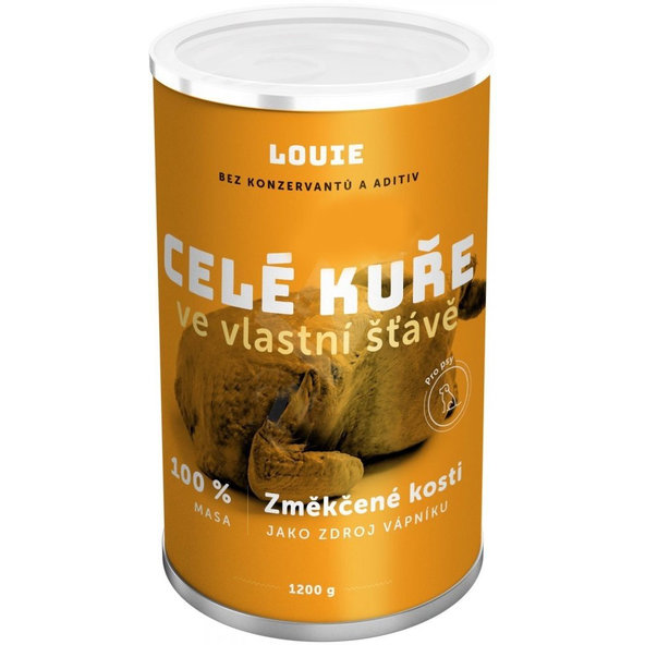 LOUIE Konzerva LOUIE celé kura 1200g pre psov