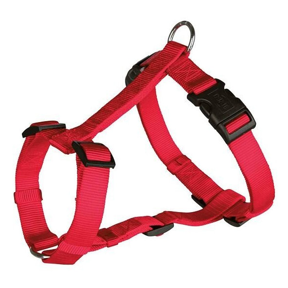 Trixie Classic H-harness, S–M: 40–65 cm/15 mm, red