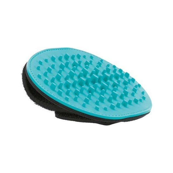 Trixie Massage brush, polyester/silicone/TPR, 11 × 14 cm