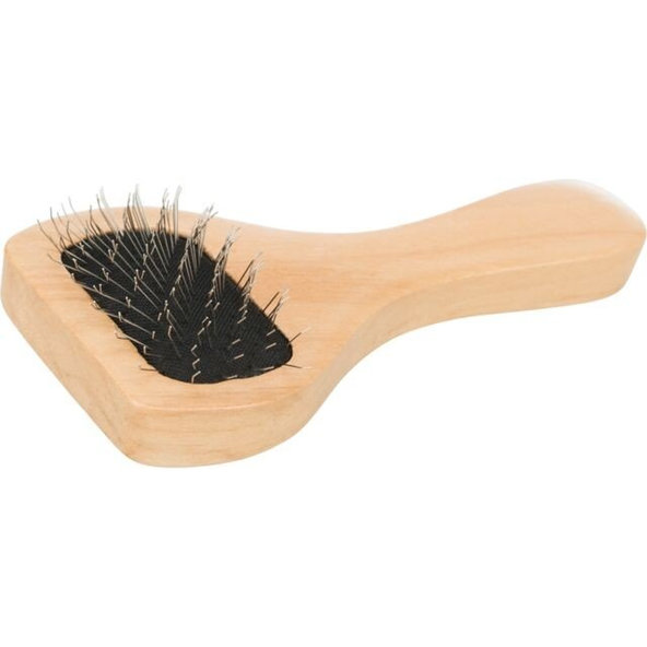 Trixie Soft brush, wood/metal bristles, 6 × 13 cm