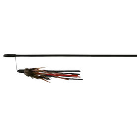 Trixie Playing rod with leather straps/feathers, plastic, 50 cm