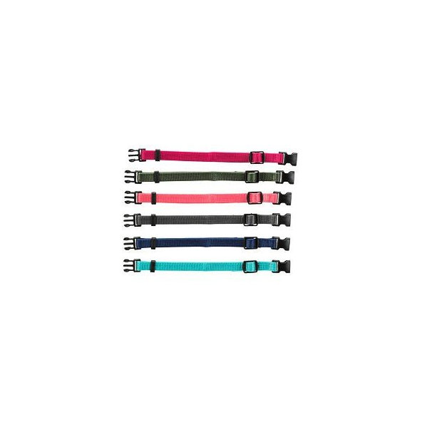 Trixie Junior Set of puppy collars, M–L: 22–35 cm/10 mm, 6 pcs., fuchsia, graphite, ind