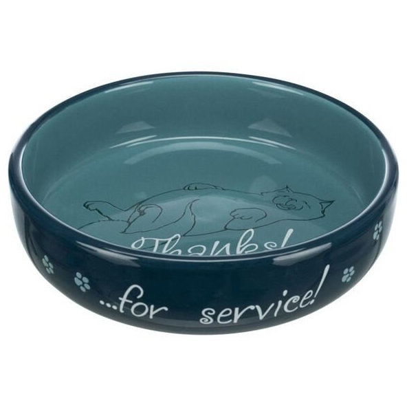 Trixie Thanks for Service bowl, flat, ceramic, 0.3 l/ř 15 cm