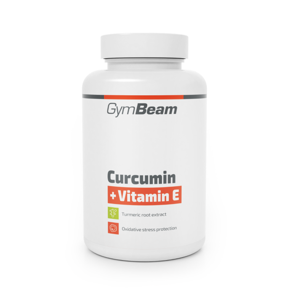 Kurkumín + Vitamín E - GymBeam, 90tbl