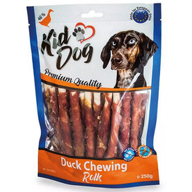 Maškrta pre psy KID DOG Kačacie mäso na byvolej tyčinke 250g