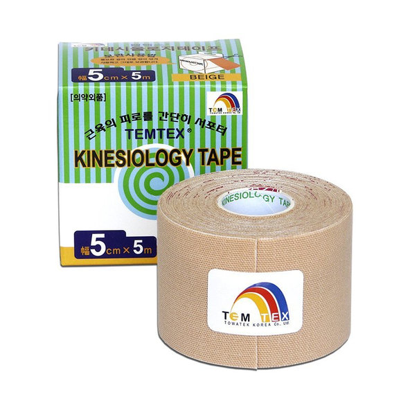 TEMTEX KINESOLOGY TAPE tejpovacia páska, 5cmx5m, béžová 1ks