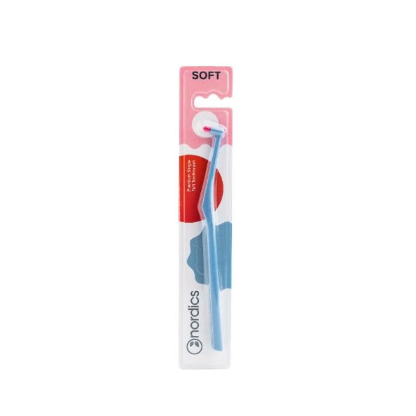 Jednozväzková zubná kefka Soft modrá Nordics Oral Care 1ks