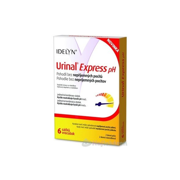 Idelyn Urinal Express pH na močové cesty 6 vrecúšok