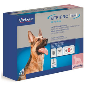 EFFIPRO DUO L 4 x 2,68ml spot-on pipeta proti kliešťom a blchám pre psy od 20 do 40kg