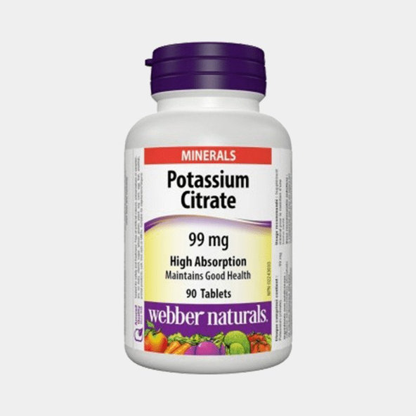 Webber Naturals Draslík 99mg Citrát 90 tabliet