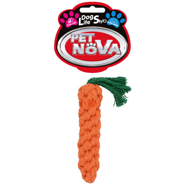 Pet Nova ROPE-CARROT hračka z lana pre psy