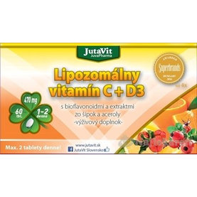 JutaVit Lipozomálny vitamín C + D3, 60 ks