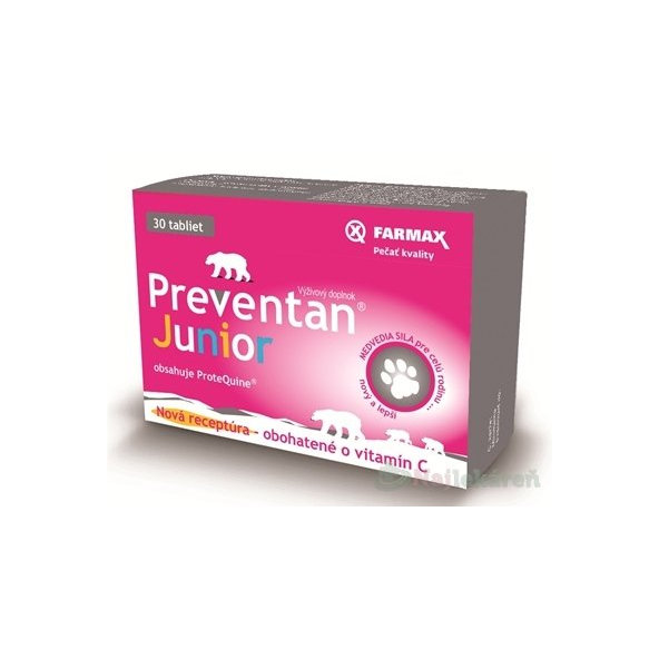 FARMAX Preventan Junior + vitamín C, 30 ks
