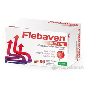 Flebaven 500 mg filmom obalené tablety proti opuchom a zápalom, 90ks