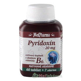 MedPharma PYRIDOXÍN 20 mg (vitamín B6) 67 tabliet