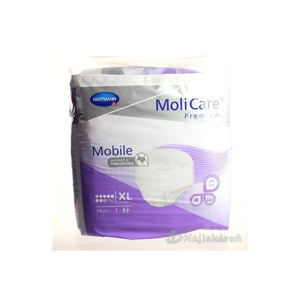 MoliCare Premium Mobile 8 kvapiek XL fialové, plienkové nohavičky naťahovacie, 14ks