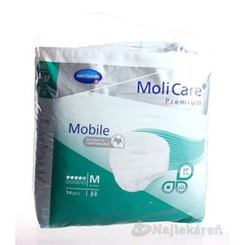 MoliCare Premium Mobile 5 kvapiek M zelené, plienkové nohavičky naťahovacie, 14ks