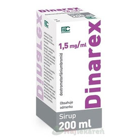 Dinarex 1,5 mg/ml sirup proti kašľu na suchý kašeľ 200 ml