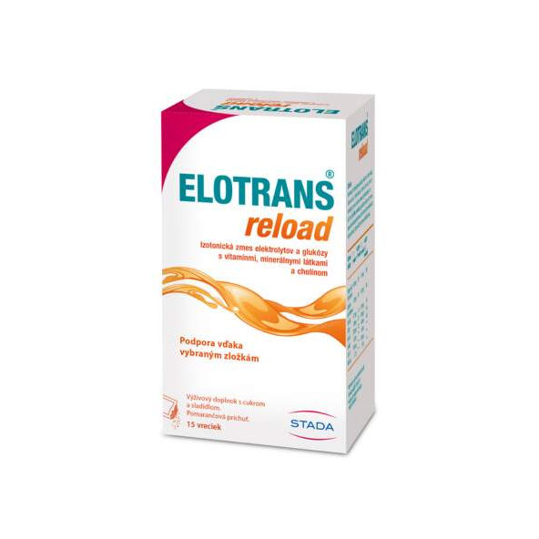 Elotrans reload na prípravu izotonického nápoja 15 vreciek