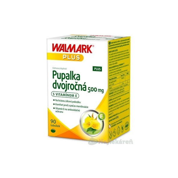 WALMARK Pupalka dvojročná 500 mg s vitamínom E, 90 ks