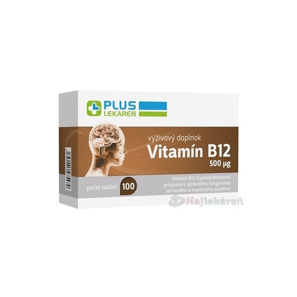 PLUS LEKÁREŇ Vitamín B12 500 µg 100 ks