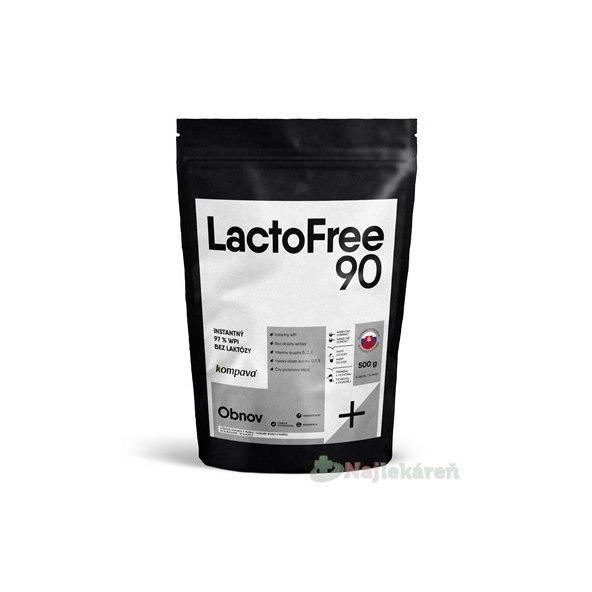 Kompava LactoFree 90 príchuť malina 500g