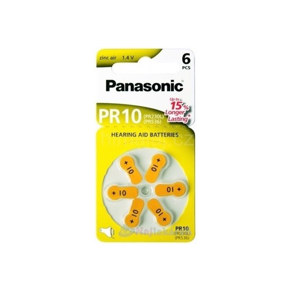 Panasonic PR10 batérie do načúvacích prístrojov 6ks