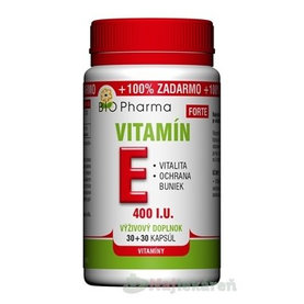 BIO Pharma Vitamín E FORTE 400 I.U 30+30 ks