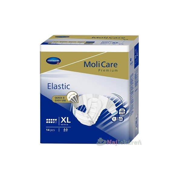 MoliCare Premium Elastic 9 kvapiek XL plienkové nohavičky zalepovacie 14ks