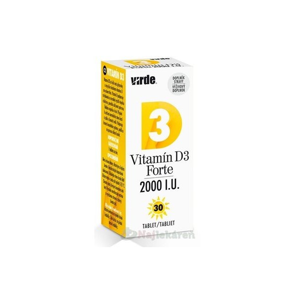 VIRDE Vitamín D3 Forte 2000 I.U.