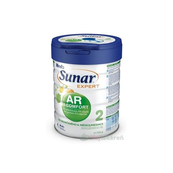 Sunar EXPERT AR & COMFORT 2 dojčenecká výživa, 700g