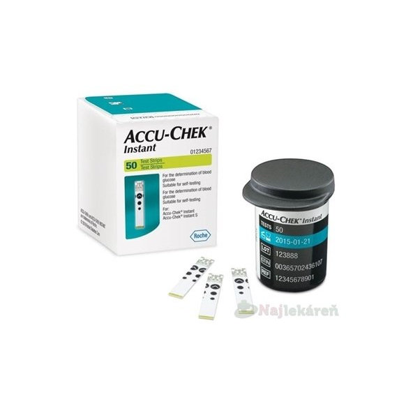 ACCU-CHEK Instant 50 testovacie prúžky do glukomera 50ks