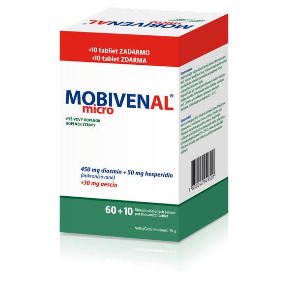 Mobivenal Micro na cievny systém 70 tbl