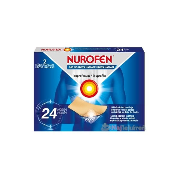 NUROFEN 200 mg liečivá náplasť 1x2 ks