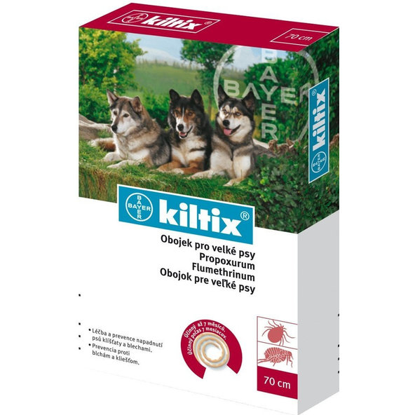 KILTIX antiparazitný obojok pre veľké psy 70cm